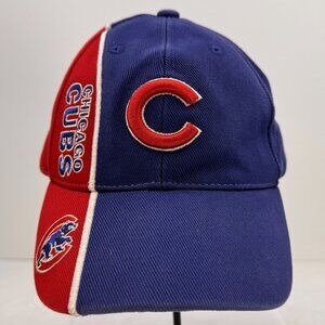 Chicago Cubs Split Color Baseball Cap Adjustable Strap Cotton MLB Hat OSFA